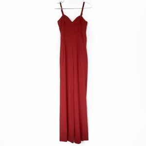 H&M Red Wide Leg Sleeveless Jumpsuit – Size 4